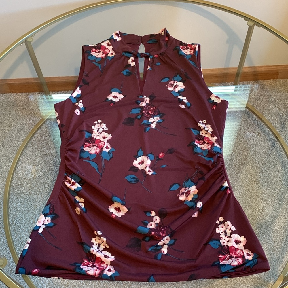 White House Black Market Sleeveless Floral Top Size S - Picture 13 of 16